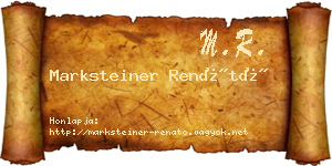Marksteiner Renátó névjegykártya